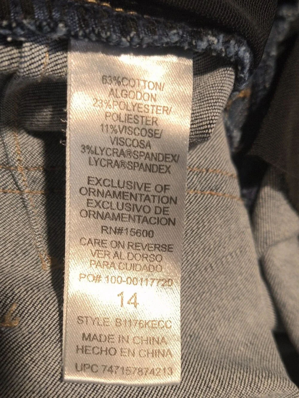 Skinny Jeans w/26.5 Democracy Inseam Women's Size 14 Jeans 427
